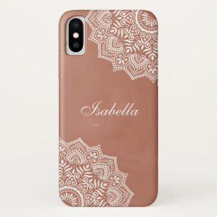 Boho Terracotta Mandala Aangepaste naam Case-Mate iPhone Case
