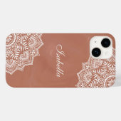 Boho Terracotta Mandala Aangepaste naam Case-Mate iPhone Case (Achterkant (horizontaal))