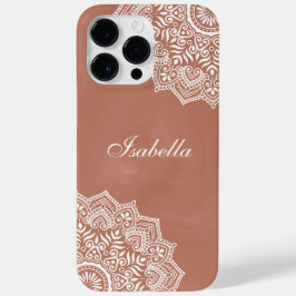 Boho Terracotta Mandala Aangepaste naam Case-Mate iPhone 14 Pro Max Hoesje