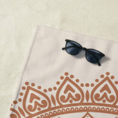 Boho Terracotta Mandala Aangepaste naam Strandlaken (In situ)