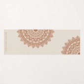 Boho Terracotta Mandala Aangepaste naam Yogamat (Voorkant (horizontaal))