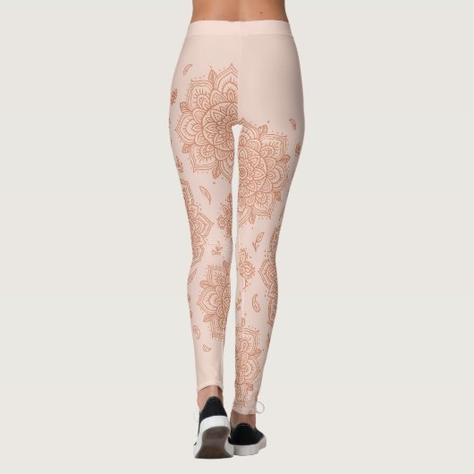 Boho Terracotta Mandala Leggings (Achterkant)