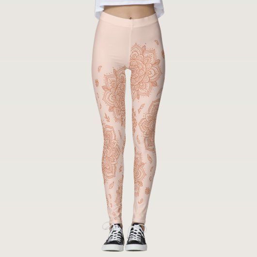 Boho Terracotta Mandala Leggings (Voorkant)