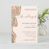 Boho Terracotta Marble Stone Earthy Agate Kaart (Staand voorkant)