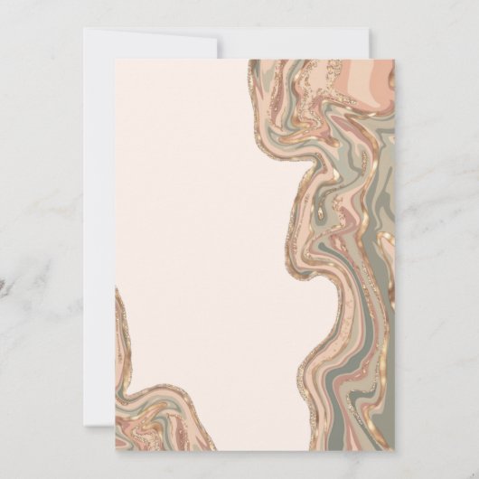 Boho Terracotta Marble Stone Earthy Agate Kaart (Achterkant)