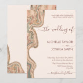 Boho Terracotta Marble Stone Earthy Agate Kaart (Voorkant / Achterkant)