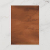 Boho Terracotta Maroon Floral QR Code RSVP Weddens Informatiekaartje (Achterkant)