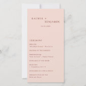 Boho Terracotta Minimal Wedding Ceremony Modern (Voorkant)