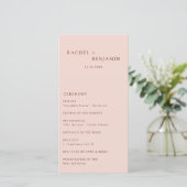 Boho Terracotta Minimal Wedding Ceremony Modern (Staand voorkant)