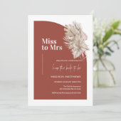 Boho Terracotta Minimalist Half Arch Vrijgezellenf Kaart (Staand voorkant)