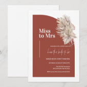 Boho Terracotta Minimalist Half Arch Vrijgezellenf Kaart (Voorkant / Achterkant)