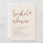 Boho Terracotta Minimalist Script Vrijgezellenfees Kaart (Voorkant)