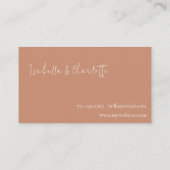 Boho Terracotta Minimalist Visitekaartje (Achterkant)