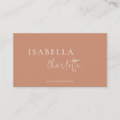 Boho Terracotta Minimalist Visitekaartje (Voorkant)