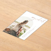 Boho Terracotta Minimalistische boog Foto Afstuder Acryl Uitnodigingen (Laagn)