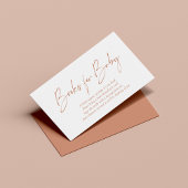 Boho Terracotta Modern Handgeschreven Boeken voor  Informatiekaartje