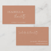 Boho Terracotta Modern Visitekaartje (Voorkant / Achterkant)