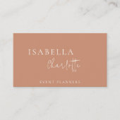 Boho Terracotta Modern Visitekaartje (Voorkant)