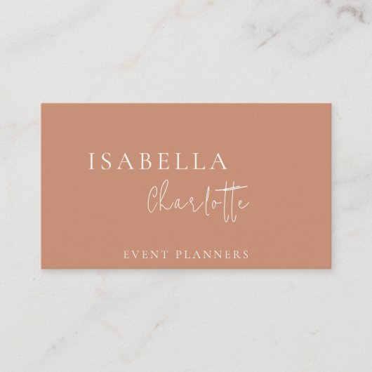 Boho Terracotta Modern Visitekaartje (Voorkant)