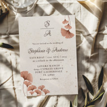 Boho Terracotta & Monogram Watercolor Trouw 