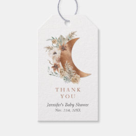 Boho Terracotta Moon Baby shower Favor Tags Cadeaulabel