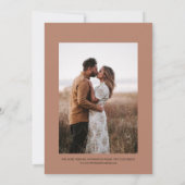 Boho Terracotta Moon Photo Save the Date Kaart (Achterkant)