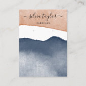 Boho Terracotta Navy Jewelry Holder Social Media Visitekaartje (Voorkant)