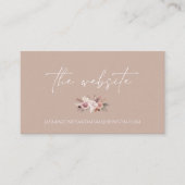 Boho Terracotta neutraal gedroogde bloemen bruilof Informatiekaartje (Voorkant)