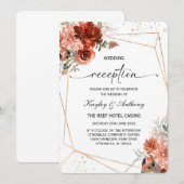 Boho Terracotta Opvanguitnodiging Kaart (Voorkant / Achterkant)