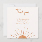 Boho Terracotta Oranje Birthday Dank je wel Kaart (Voorkant)