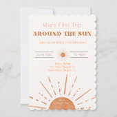 Boho Terracotta Oranje eerste reis rond de zon Kaart (Voorkant)