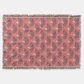 Boho Terracotta Palm Fan Scallop  Deken (Voorkant)