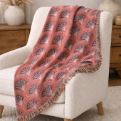 Boho Terracotta Palmventilator Schulp Deken