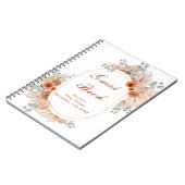 Boho Terracotta Pampa Grass Baby Shower Guest Book Notitieboek (Linkerzijde)