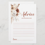 Boho Terracotta Pampas adviseert moeder om kaart t (Voorkant / Achterkant)