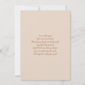 Boho Terracotta Pampas Baby shower Girl Uitnodigin Kaart (Achterkant)