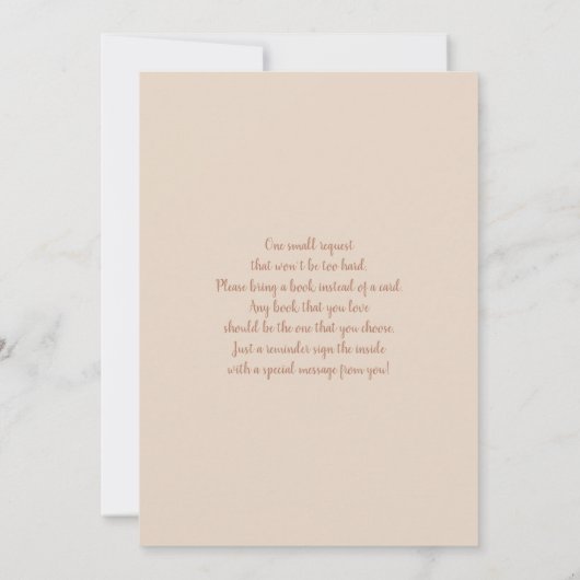 Boho Terracotta Pampas Baby shower Girl Uitnodigin Kaart (Achterkant)