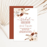 Boho Terracotta pampas Bridal Shower Invitation Kaart<br><div class="desc">Boho Terracotta Pampas Grass Bridal doucheuitnodiging</div>