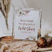 boho terracotta pampas bruiloft feest welkom bord poster