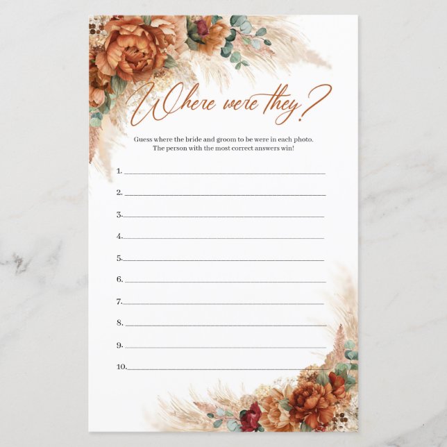 Boho Terracotta pampas burgundy (Voorkant)