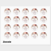 Boho Terracotta Pampas Floral Burgundy Wedding Ronde Sticker (Vel)