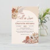 Boho Terracotta Pampas Gras Bloemachtige Bruidsmei Kaart (Staand voorkant)