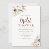 boho terracotta pampas gras floral vrijgezellenfee kaart (Voorkant)