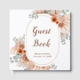 Boho Terracotta Pampas Gras Gastboek Gastenboek