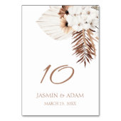 Boho Terracotta Pampas Gras Orchidee Bruiloft Kaart (Voorkant)