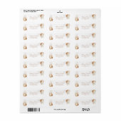 Boho Terracotta Pampas Gras Orchidee Trouw Retour Etiket (Full Sheet)