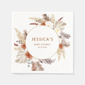 Boho Terracotta Pampas Grass Arch Baby shower Servet (Voorkant)