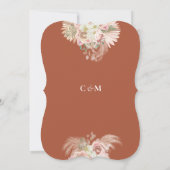 Boho Terracotta Pampas Grass Arch Floral Wedding S Save The Date (Achterkant)