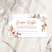 Boho Terracotta Pampas Grass Ba Luier Raffle Kaart