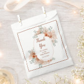 Boho Terracotta Pampas Grass Baby shower Bedankzakje (Geknipt)